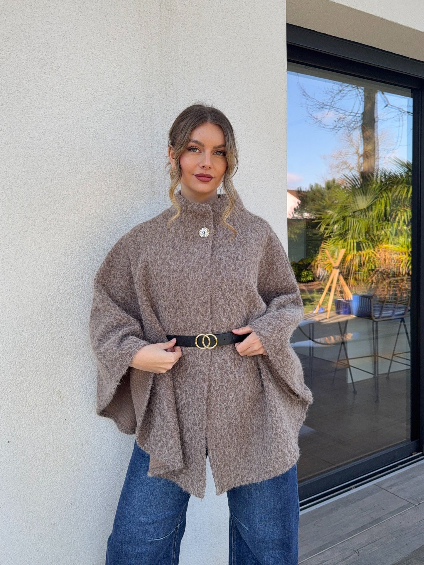 Veste cape - marron