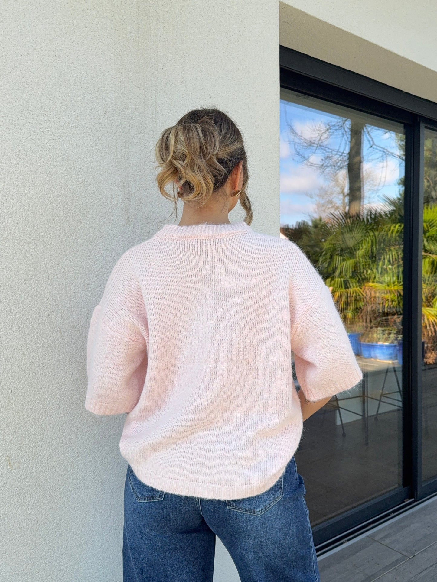 Pull sans manches - rose