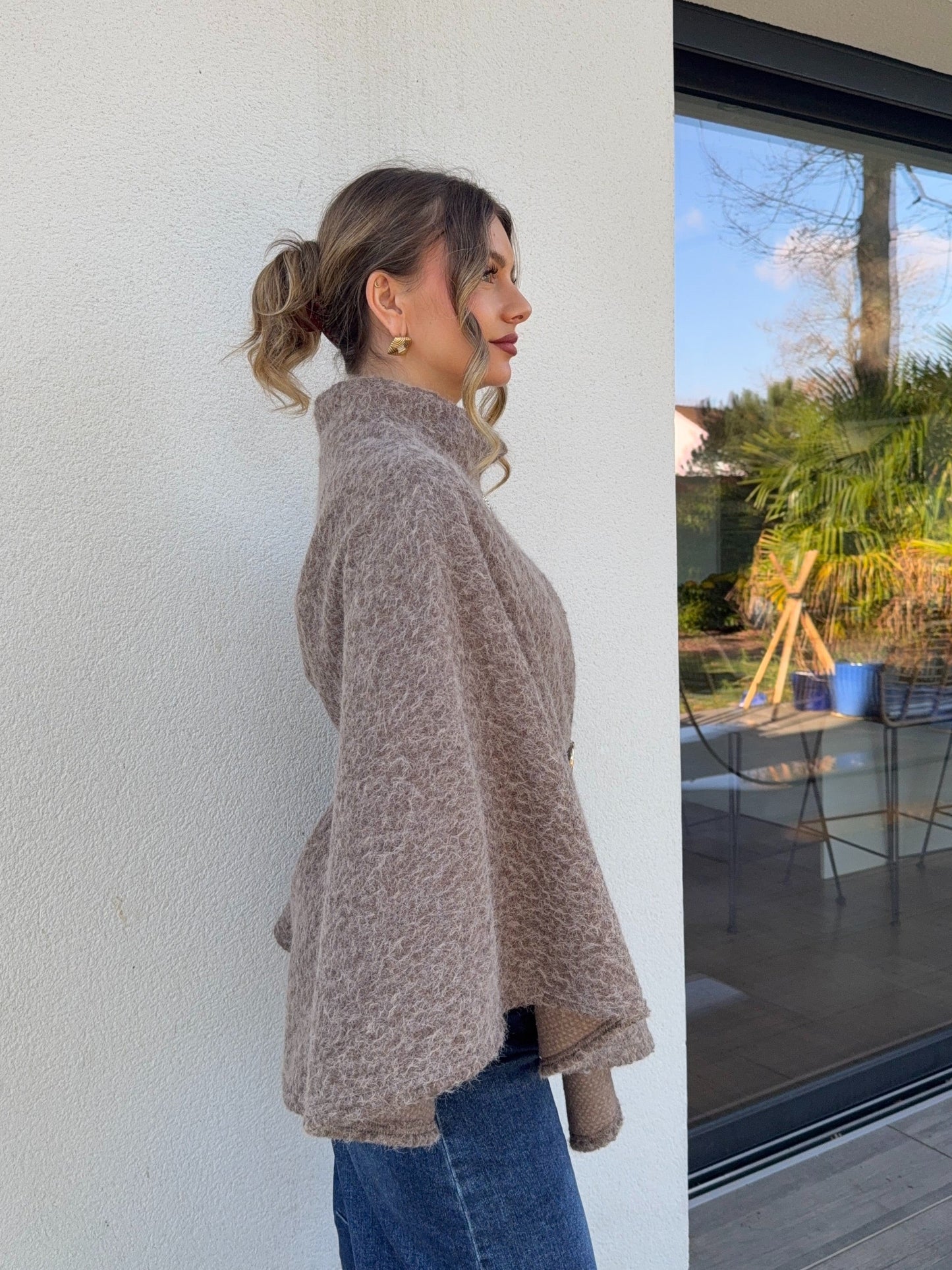 Veste cape - marron