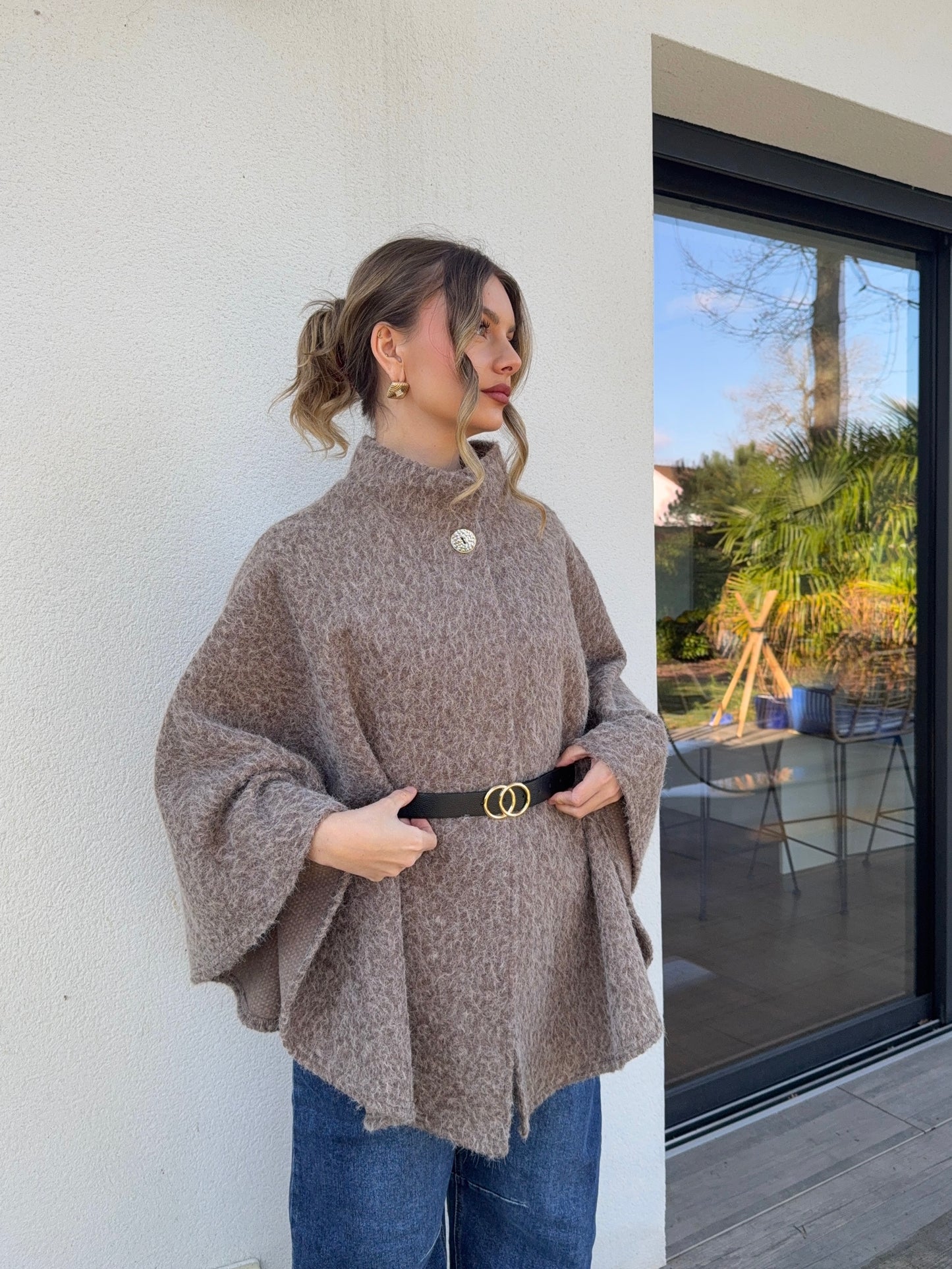 Veste cape - marron