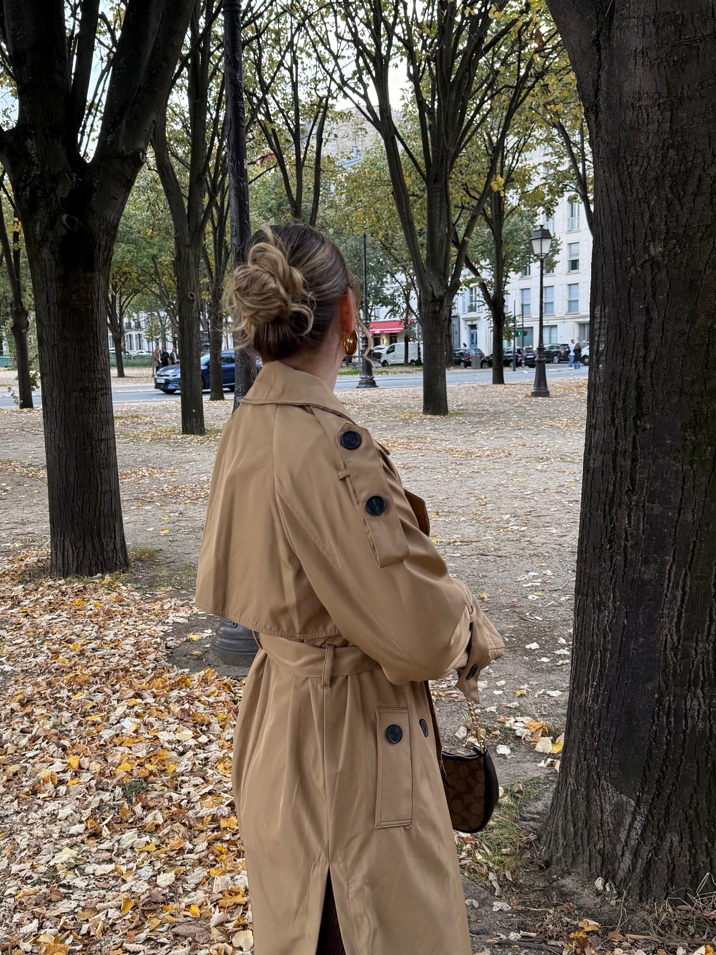 Trench-Coat Brun Double Boutonnière